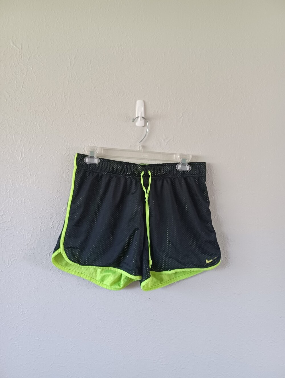 Nike Women’s Black with Neon Green Trim Athletic Shorts
